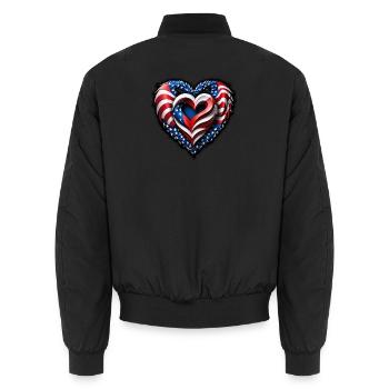 Le cœur - Bomber unisexe - noir - Dos - AI Model Male 185 light (185cm)