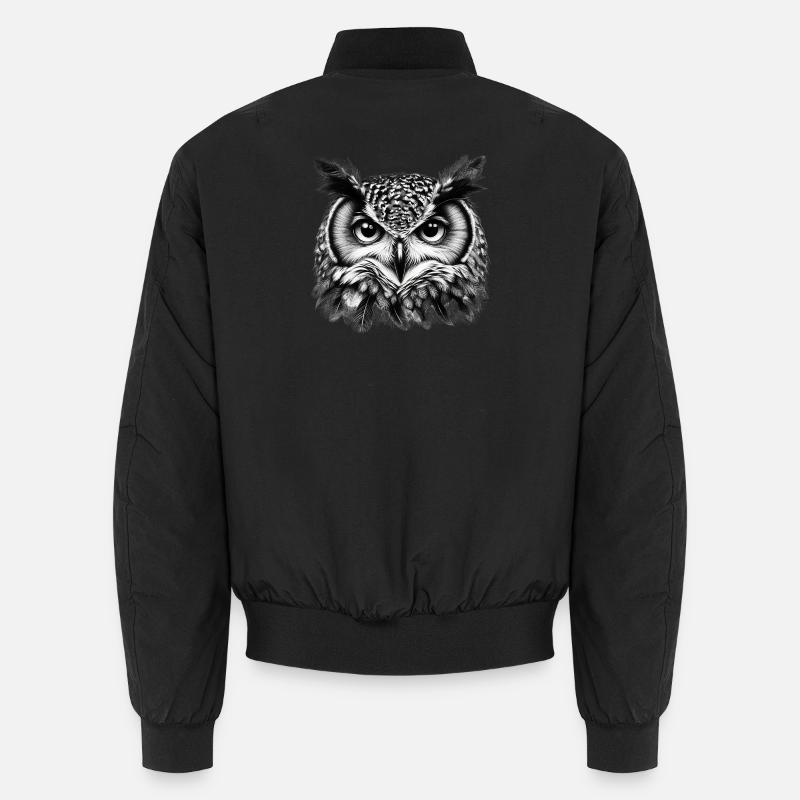 Hibou - Bomber unisexe - noir