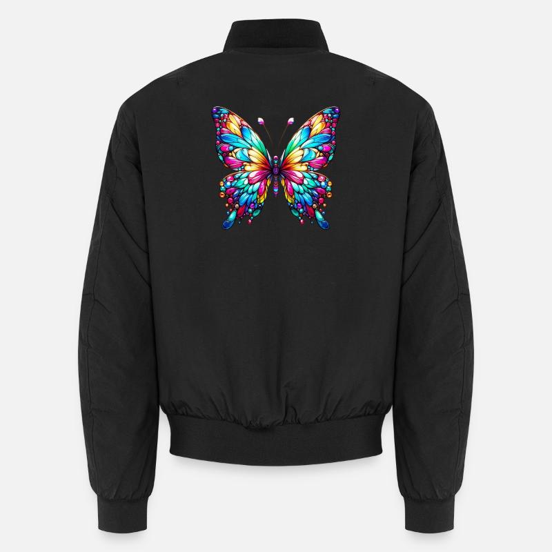 Schmetterling - Unisex Bomberjacke - Schwarz