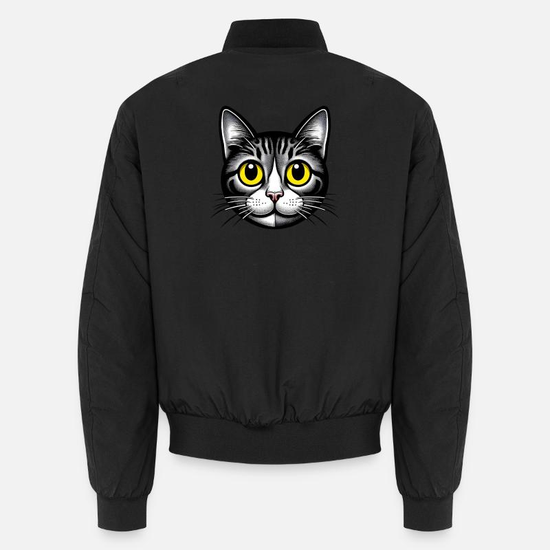 Katze - Unisex Bomberjacke - Schwarz