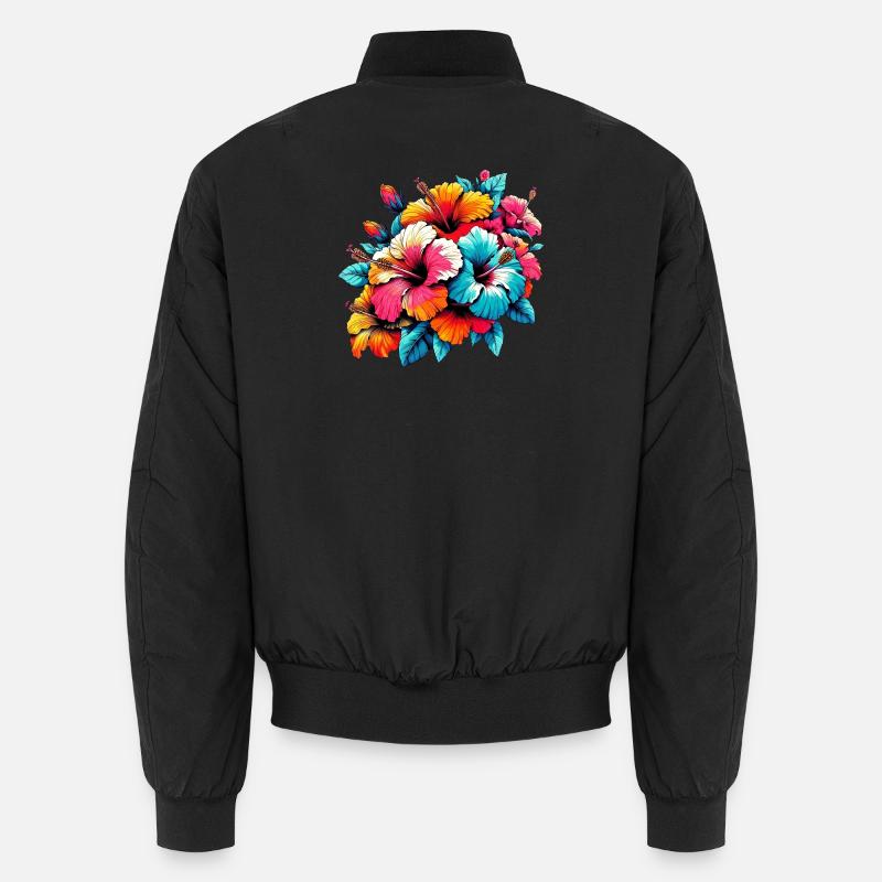 Fleurs d’hibiscus Bomber unisexe