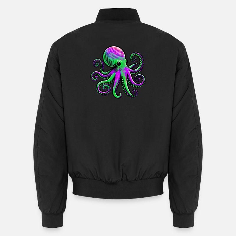 Octopus - Unisex Bomber Jacket - black