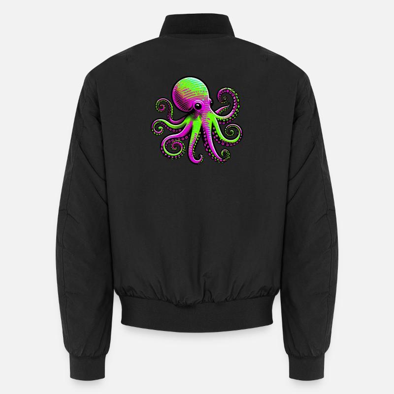 Octopus - Unisex Bomber Jacket - black