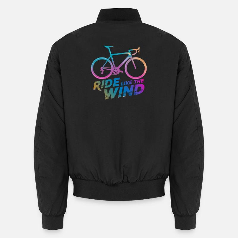 Gradient Fahrradfahrt Grafik - Unisex Bomberjacke - Schwarz
