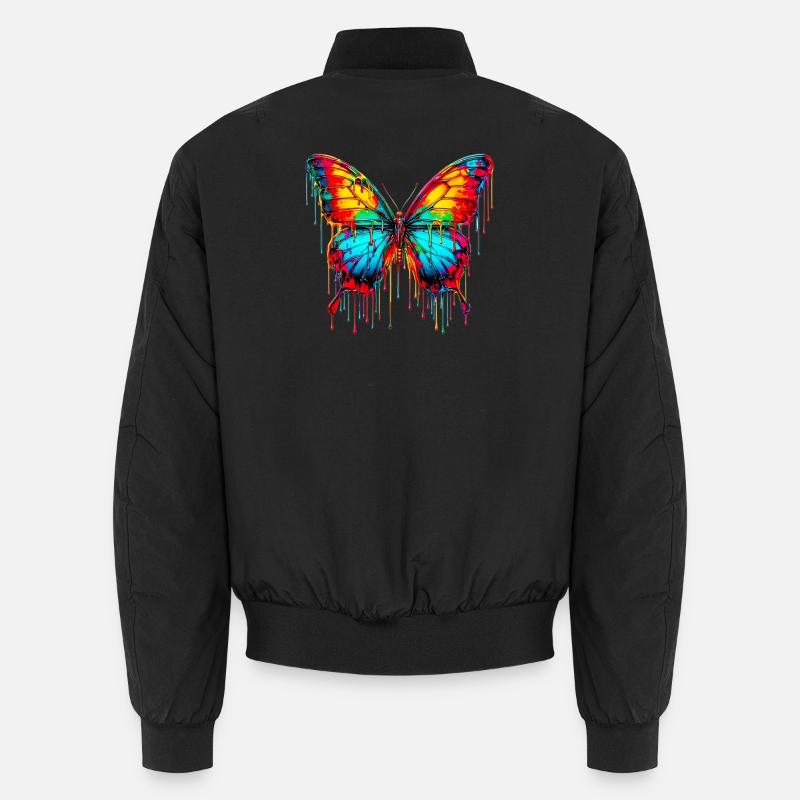 Butterfly - Unisex Bomber Jacket - black