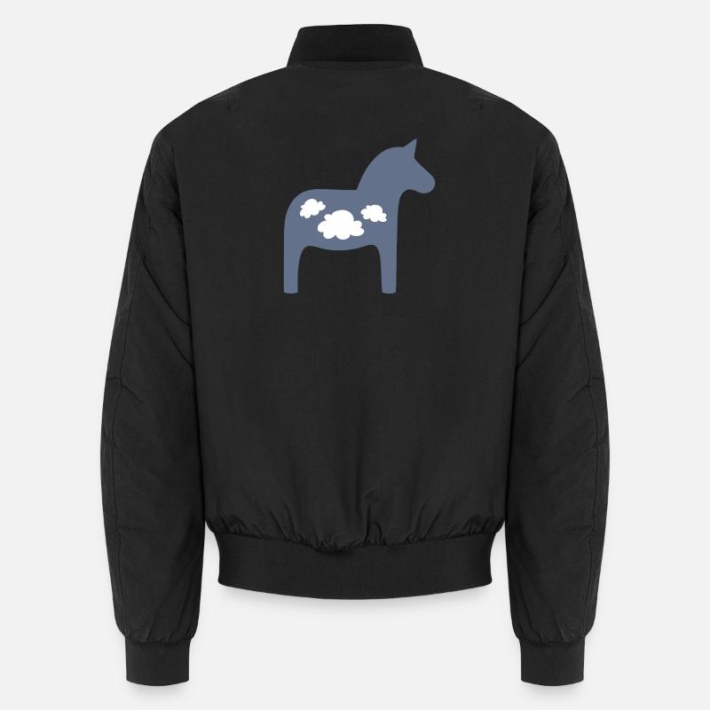 Dala Cheval Nuages Cheval De Noël Scandinave Bomber unisexe