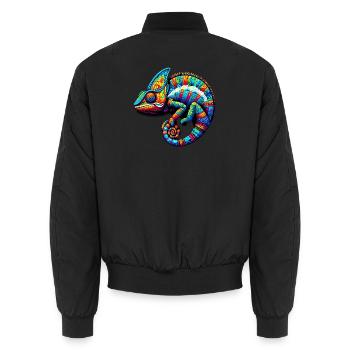 Caméléon - Bomber unisexe - noir - Dos - AI Model Male 185 light (185cm)
