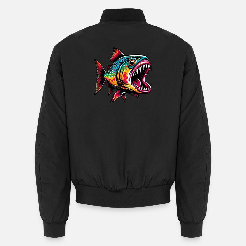 Piranha - Unisex Bomberjacke - Schwarz