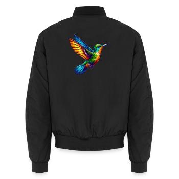 Colibri - Bomber unisexe - noir - Dos - AI Model Male 185 light (185cm)
