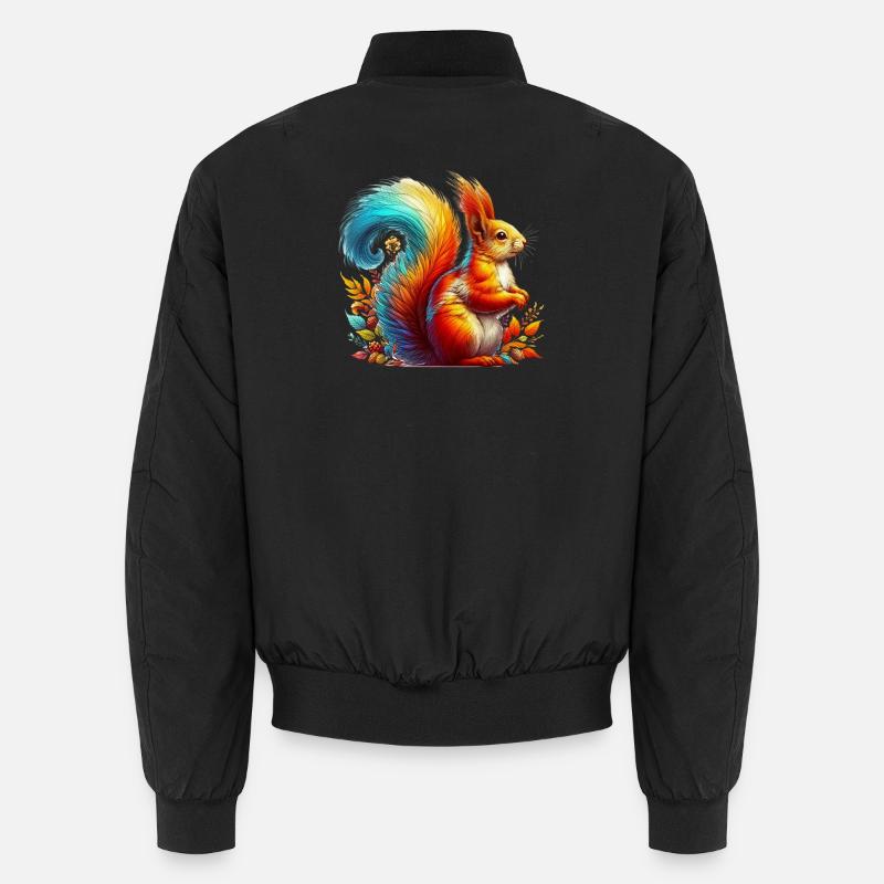 Eichhörnchen - Unisex Bomberjacke - Schwarz