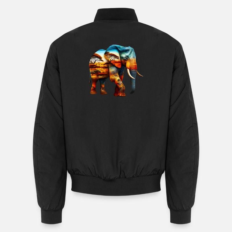 Elephant - Unisex Bomber Jacket - black