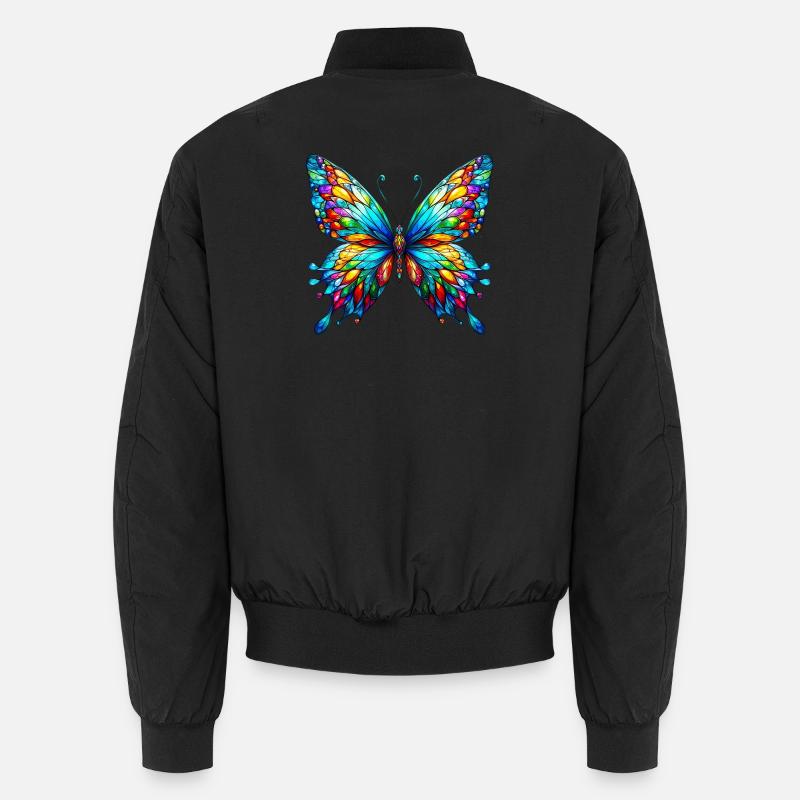 Schmetterling - Unisex Bomberjacke - Schwarz