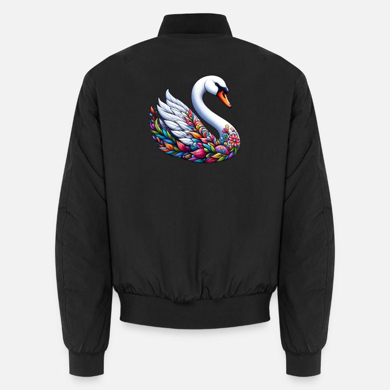 Swan - Unisex Bomber Jacket - black