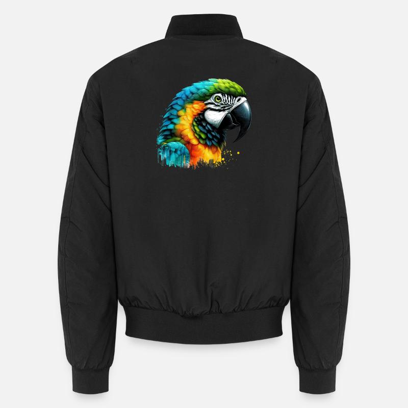 Papagei - Unisex Bomberjacke - Schwarz