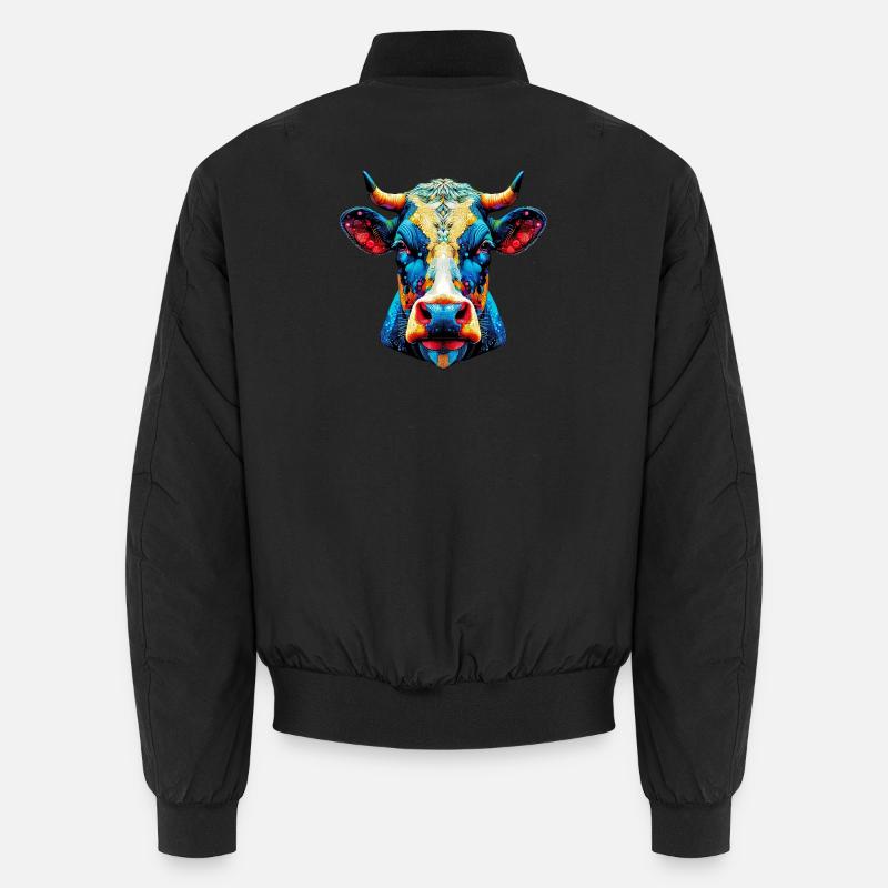 Cow - Unisex Bomber Jacket - black