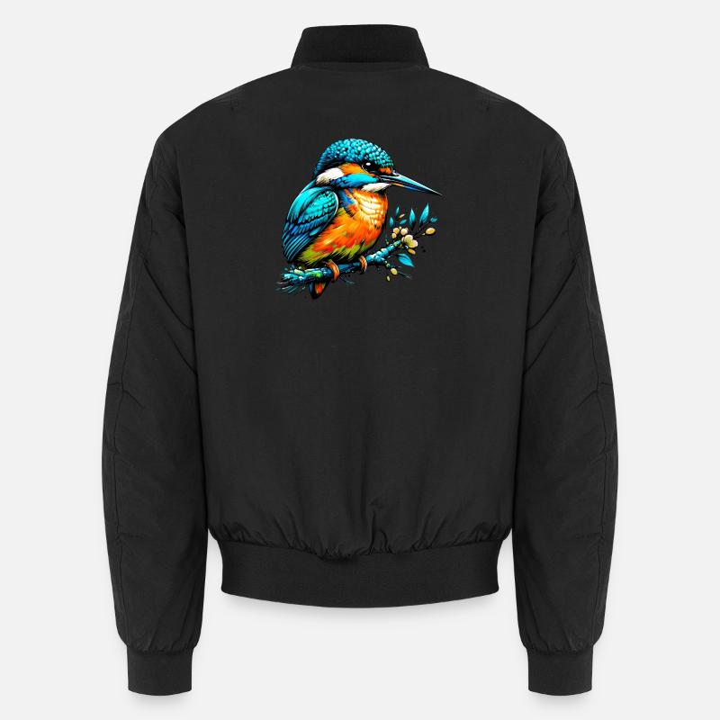 Eisvogel - Unisex Bomberjacke - Schwarz