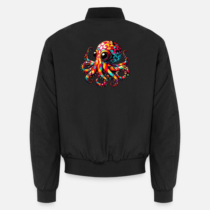 Krake - Unisex Bomberjacke - Schwarz
