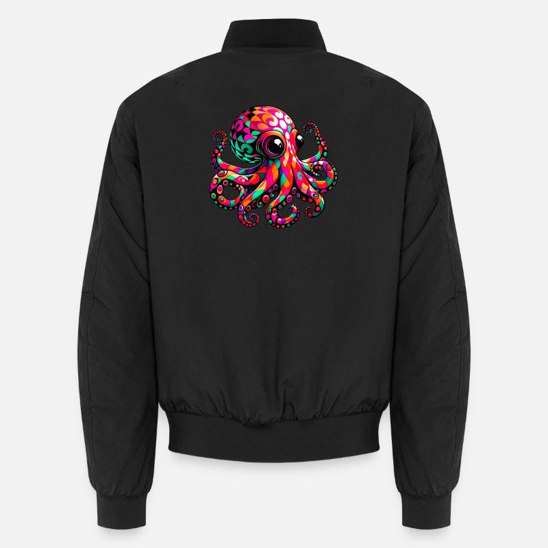 Pieuvre - Bomber unisexe - noir