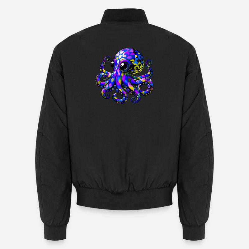 Krake - Unisex Bomberjacke - Schwarz