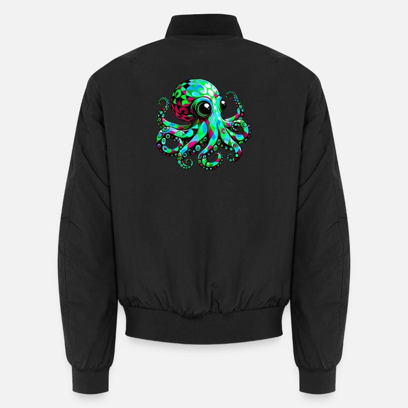 Pieuvre - Bomber unisexe - noir