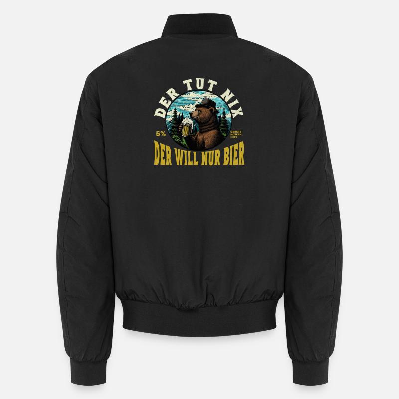 Der tut nix der will nur Bier Bär Unisex Bomberjacke