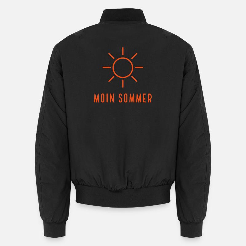 Lebendige Sommerenergie Sonnenlogo Unisex Bomberjacke