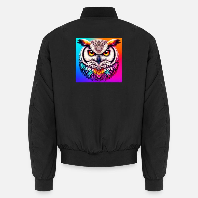 Eule - Unisex Bomberjacke - Schwarz