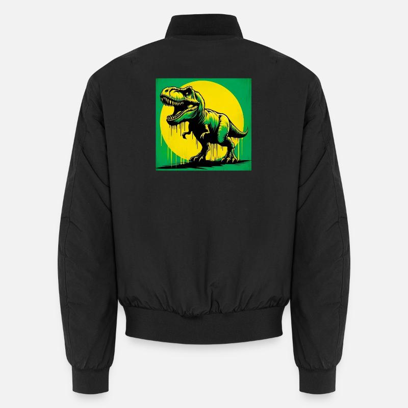 Dinosaurier - Unisex Bomberjacke - Schwarz