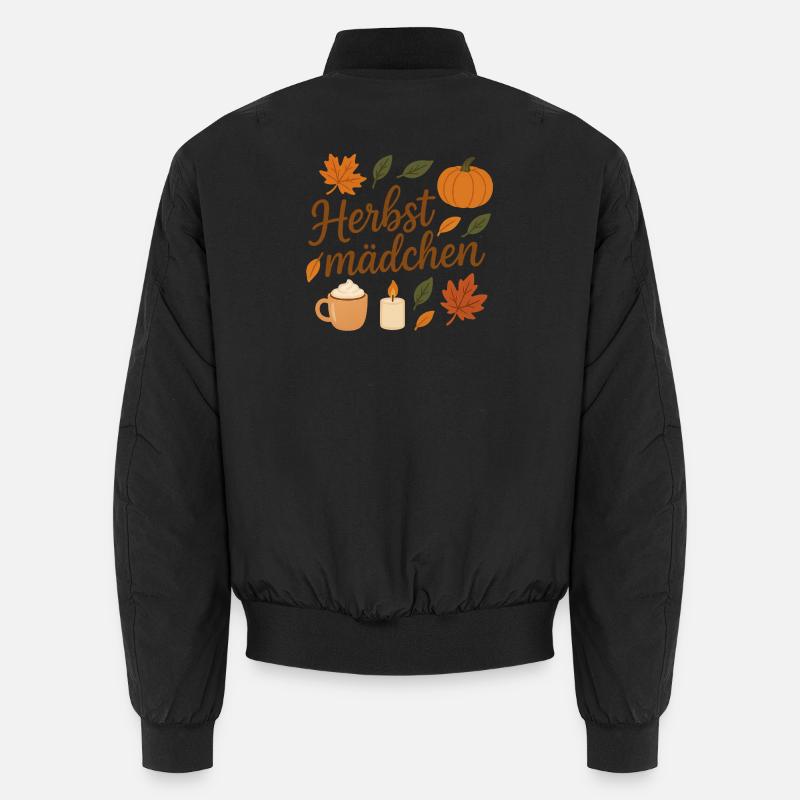 herbstmädchen - Unisex Bomberjacke - Schwarz