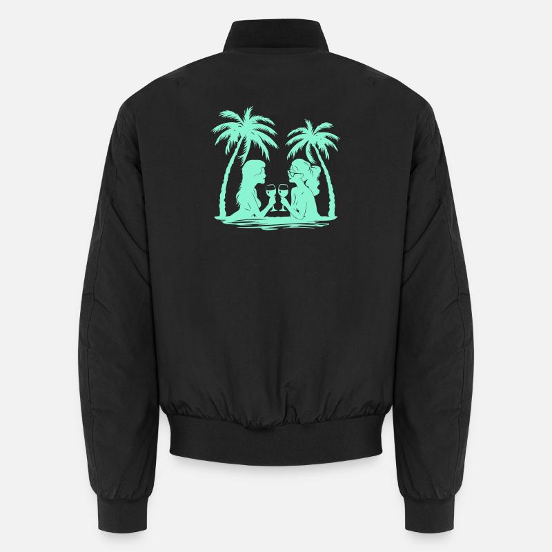 Conception de silhouettes de femmes - Bomber unisexe - noir