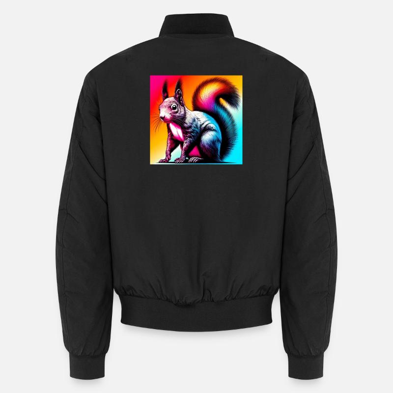 squirrel - Unisex Bomber Jacket - black