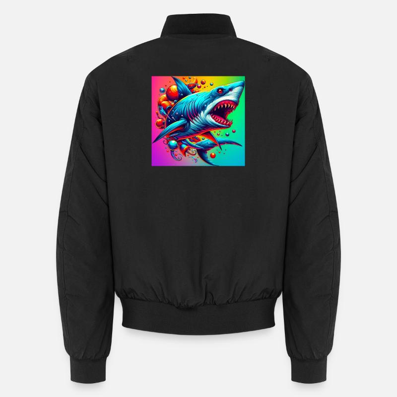 Shark - Unisex Bomber Jacket - black
