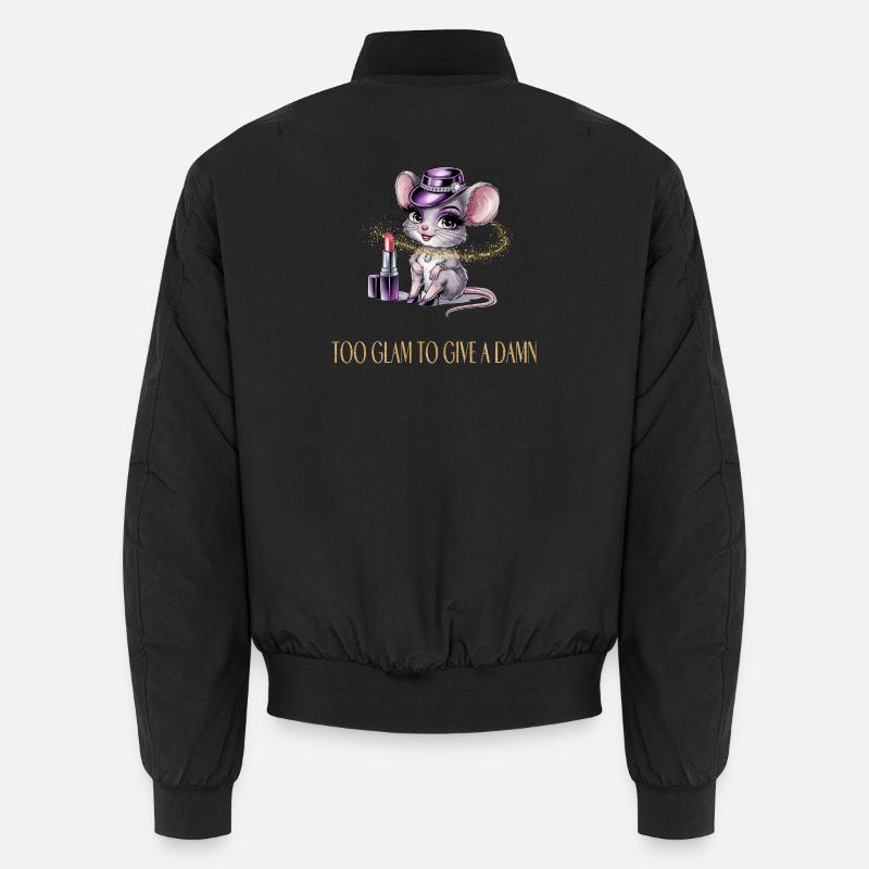 Heiße Maus mit Glamour & Lippenstift Unisex Bomberjacke