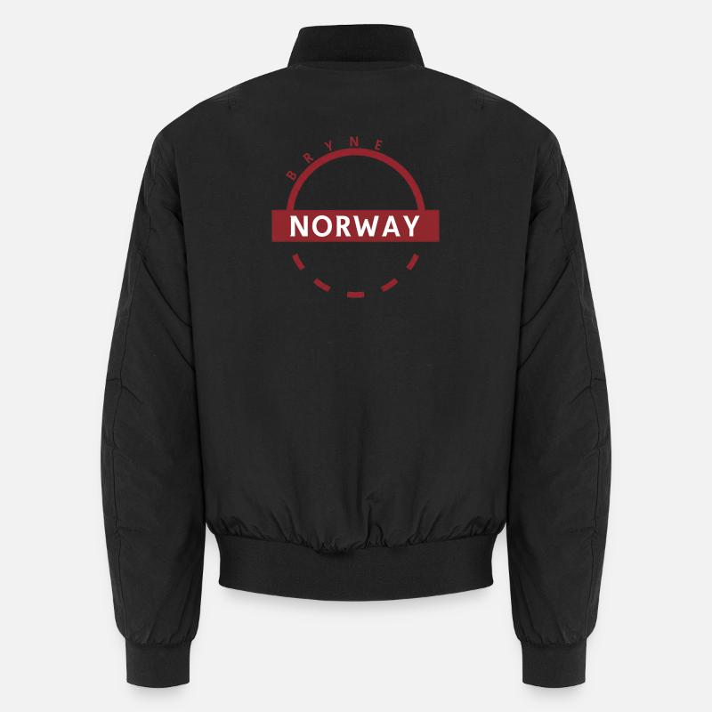 Norwegen Emblem Ring Design - Unisex Bomberjacke - Schwarz