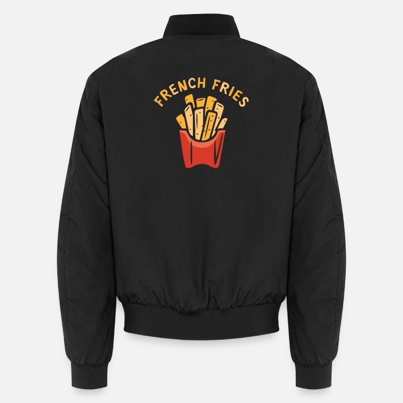 Frites - Conception de dessin animé amusant de frites Bomber unisexe