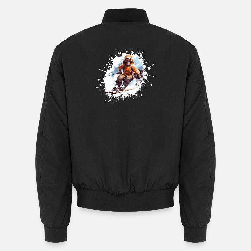 Monkey Ski Skiing Bomber unisexe