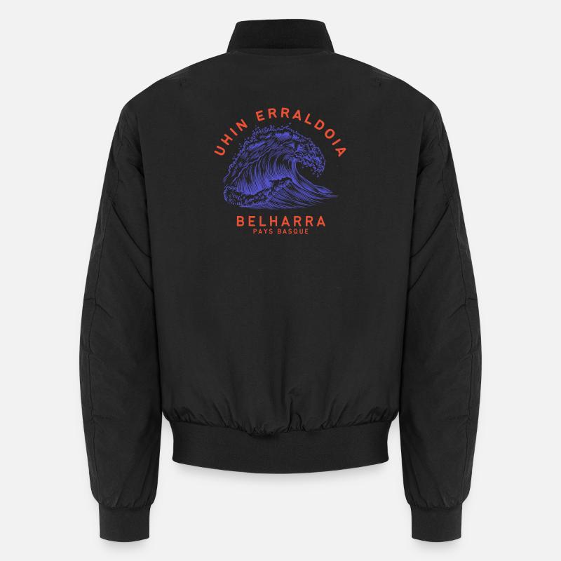 Basque Wave - Unisex Bomber Jacket - black