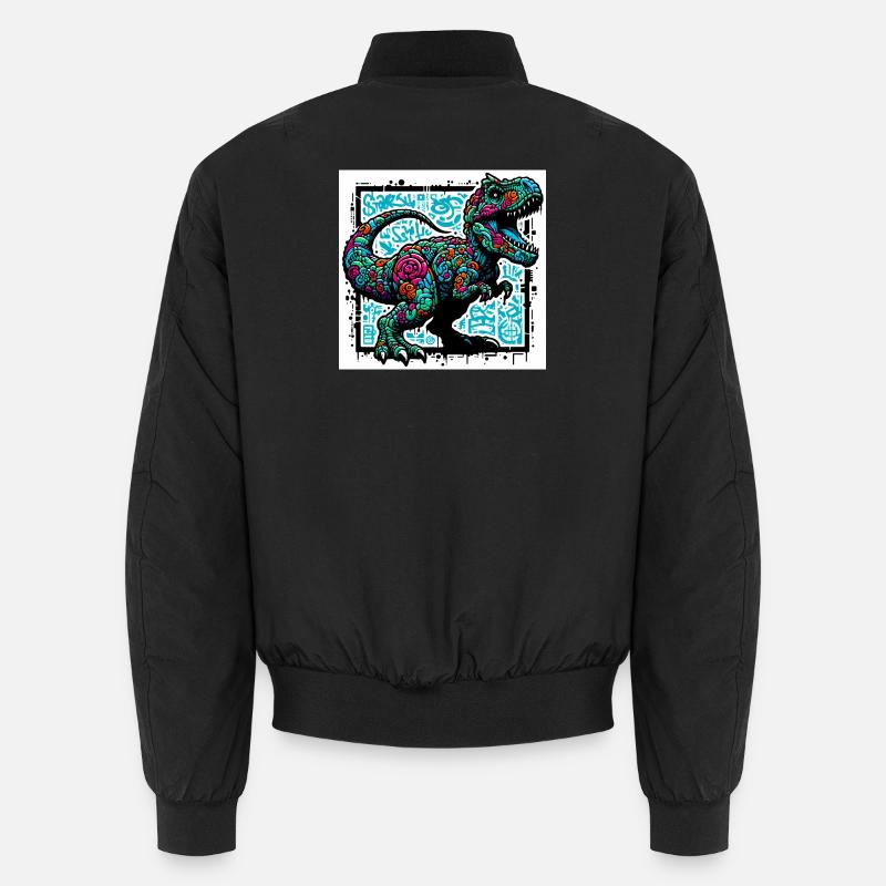 Dinosaurier - Unisex Bomberjacke - Schwarz