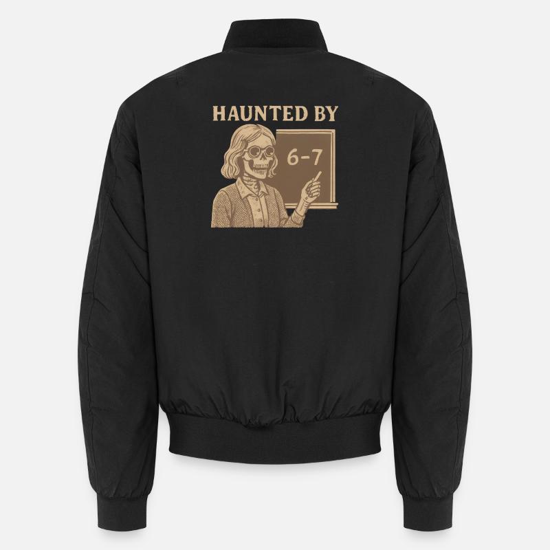 67 Nummer Halloween Lehrer Haunted By Six Seven Unisex Bomberjacke