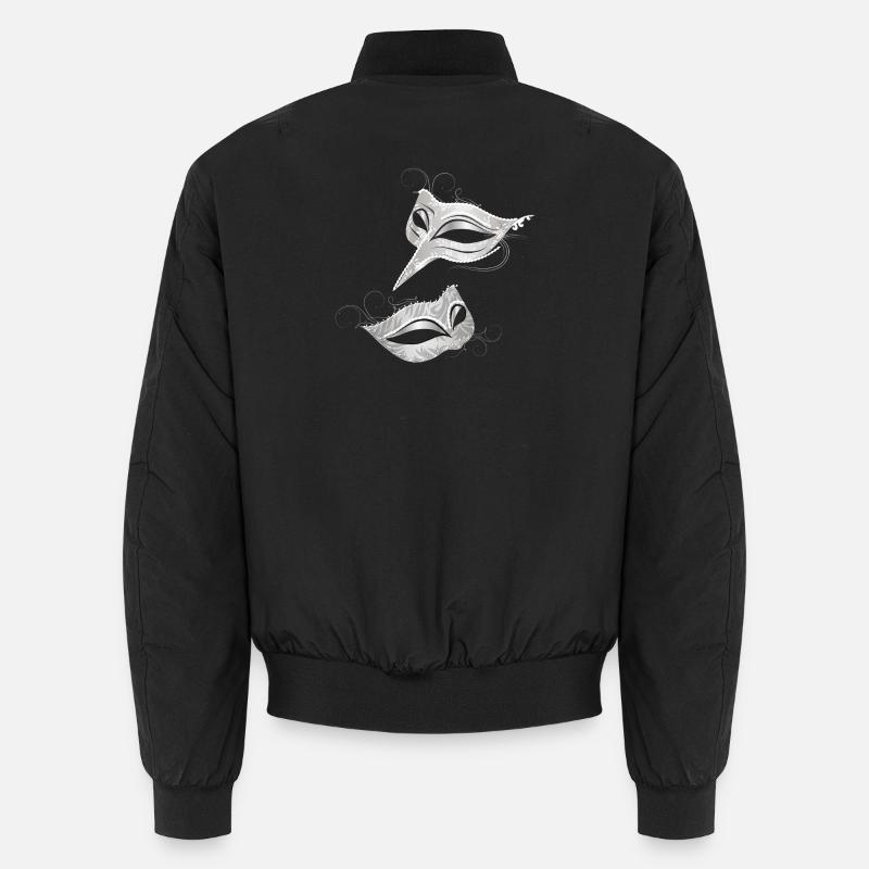 Masques élégants en argent de style ornemental Bomber unisexe