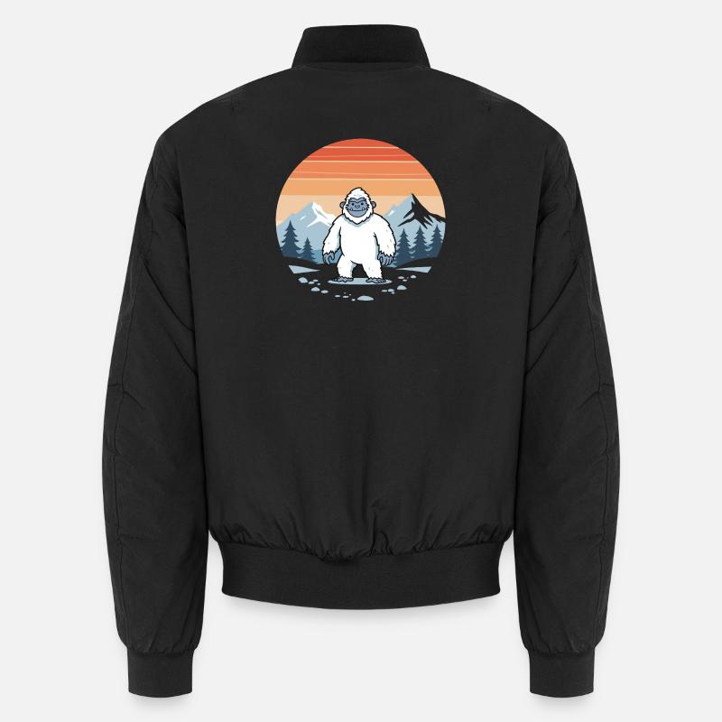 Winter-Yeti am Eispanorama Unisex Bomberjacke