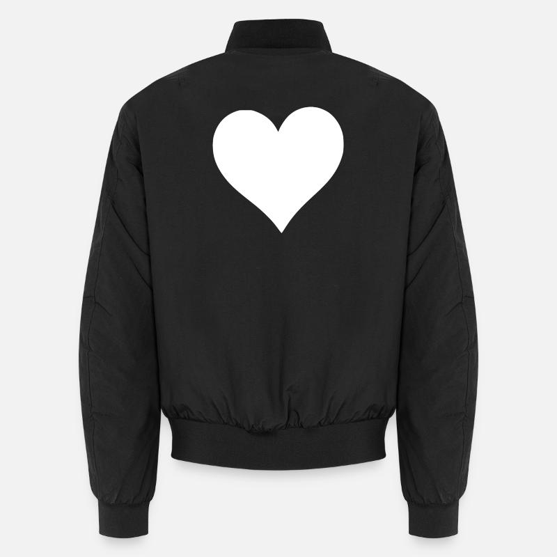 Valentinstag Herz weiß Geschenk Valentinstag Unisex Bomberjacke