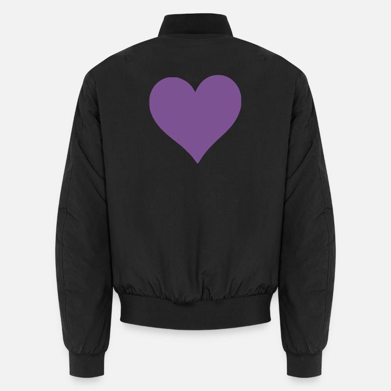 violet heart 2 hearts violet heart pattern Unisex Bomber Jacket