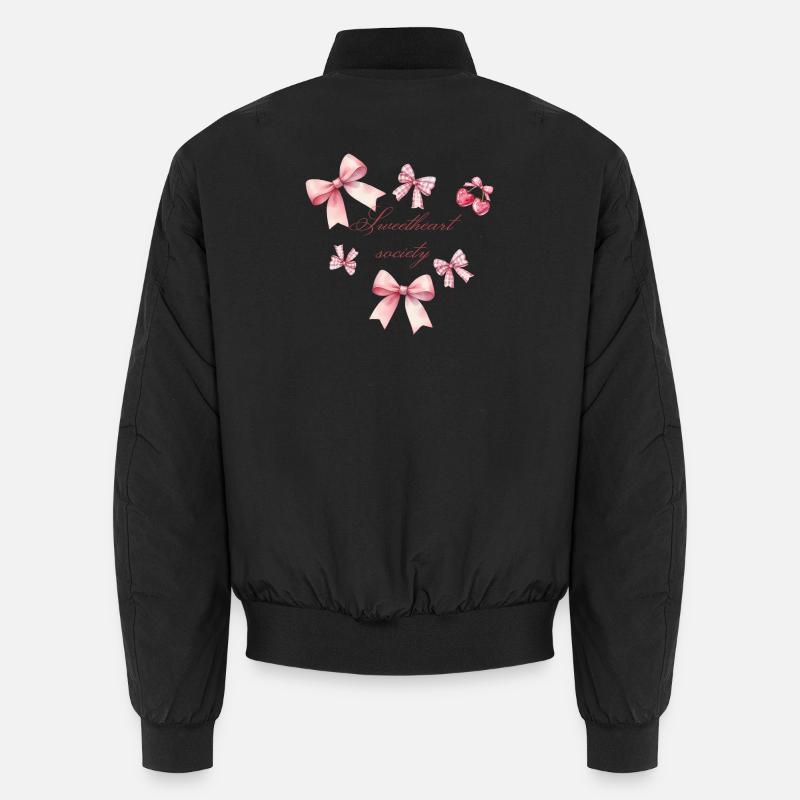 Heart-friendly pink buckles Unisex Bomber Jacket