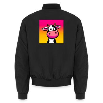 vache - Bomber unisexe - noir - Dos - AI Model Male 185 light (185cm)
