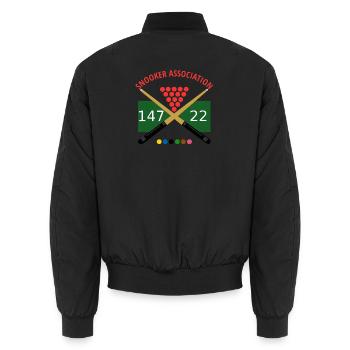 Logo du snooker : Signales de croisement 147 22 - Bomber unisexe - noir - Dos - AI Model Male 185 light (185cm)
