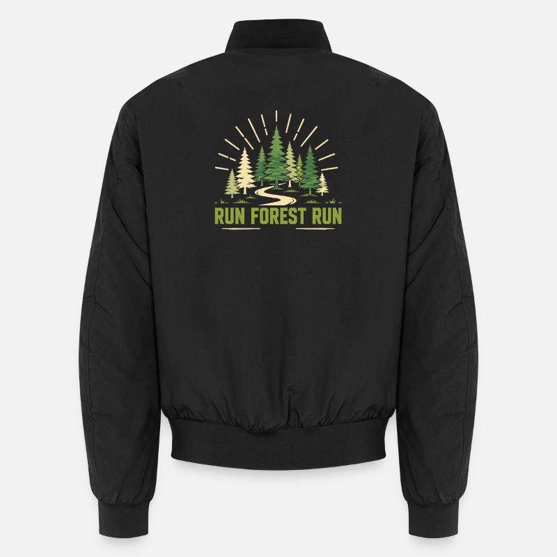 Trailrunning – Run Forest Run - Unisex Bomberjacke - Schwarz