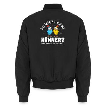 Hühnerflüsterer Huhn Hühnerhalter Hühner - Unisex Bomberjacke - Schwarz - Hinten - AI Model Male 185 light (185cm)