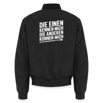 andere können mich  - Unisex Bomberjacke - Schwarz - Hinten - AI Model Male 185 light (185cm)