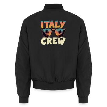Italien Crew - Unisex Bomberjacke - Schwarz - Hinten - AI Model Male 185 light (185cm)